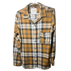 Bluenotes Plaid Button Down Shirt | Women’s Large | NWOT | Fall Layering